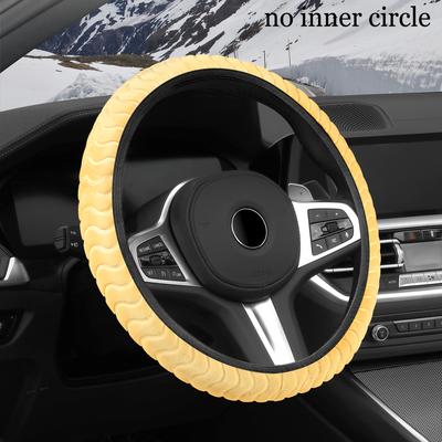 Auto Stuurhoezen Premium Zacht Bont Hoge dichtheid Warme Pluche 38CM Auto Stuur Pluche Decoratie Hoes