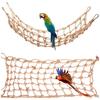 10 Stück Papageien Kletternetz Vogelspielzeug Schaukel Seilnetz Vogel Sitznetz Hängematte mit Haken Vogel Kletter Knabber Beißspielzeug.