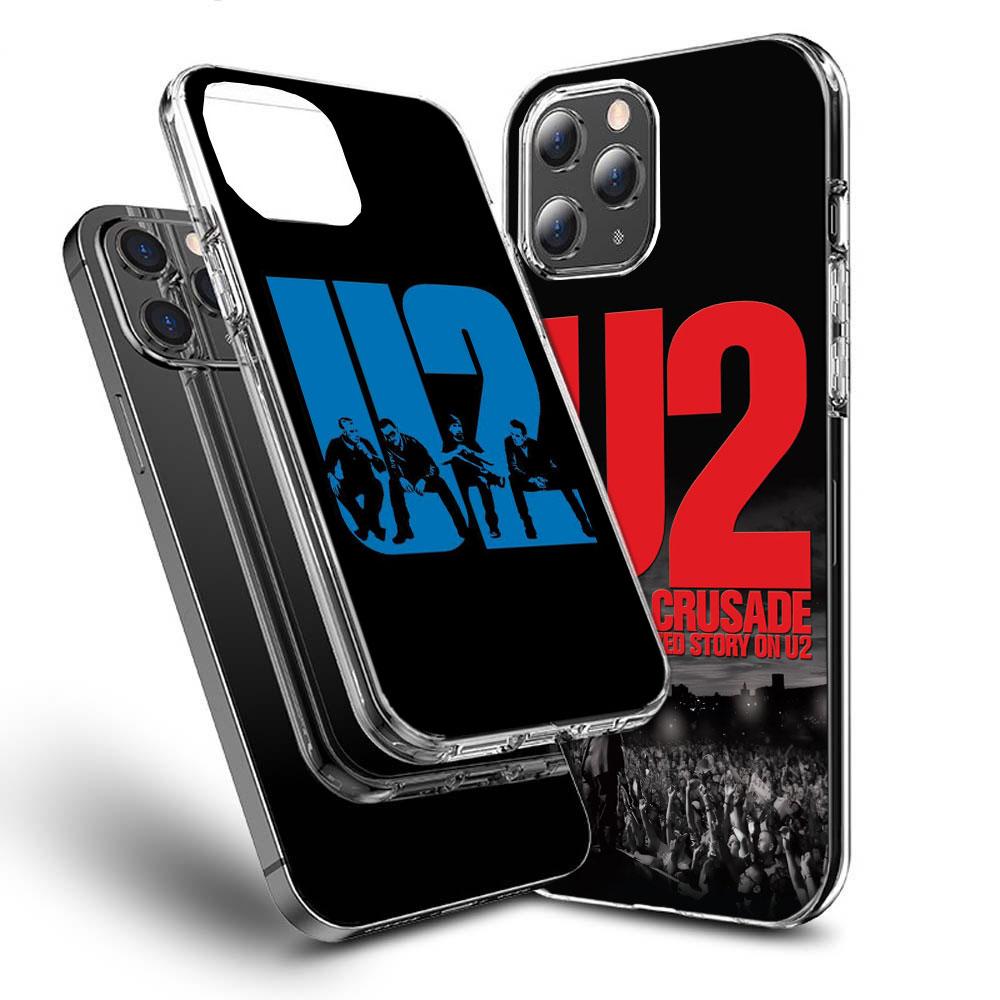 Band U2 Phone Case For Iphone 16E 15 Pro 14 Plus 17E 16 17 Pro Max Air 11 12 13 Mini Shockproof Capa Cute Cover TPU Clear