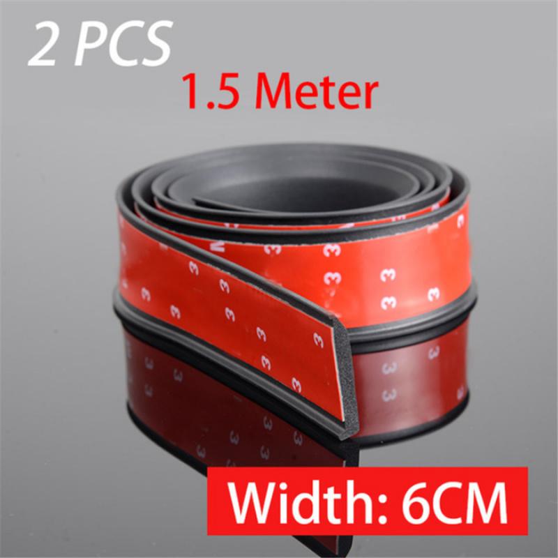 2Pcs 1.5Meter Car Flare Extension Wheel Rubber Wheel Eyebrow Protector Arch