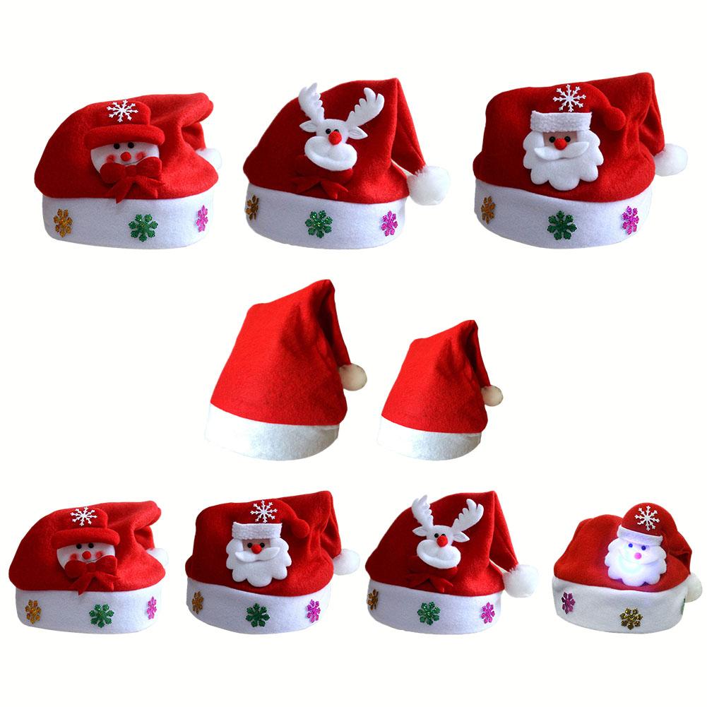 Adult/Children Christmas Santa Hat Comfortable Plush Fabric