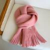 Long Tassel Winter Wool Scarf Plush Long Shawl Simple Winter Cashmere Scarves  Student