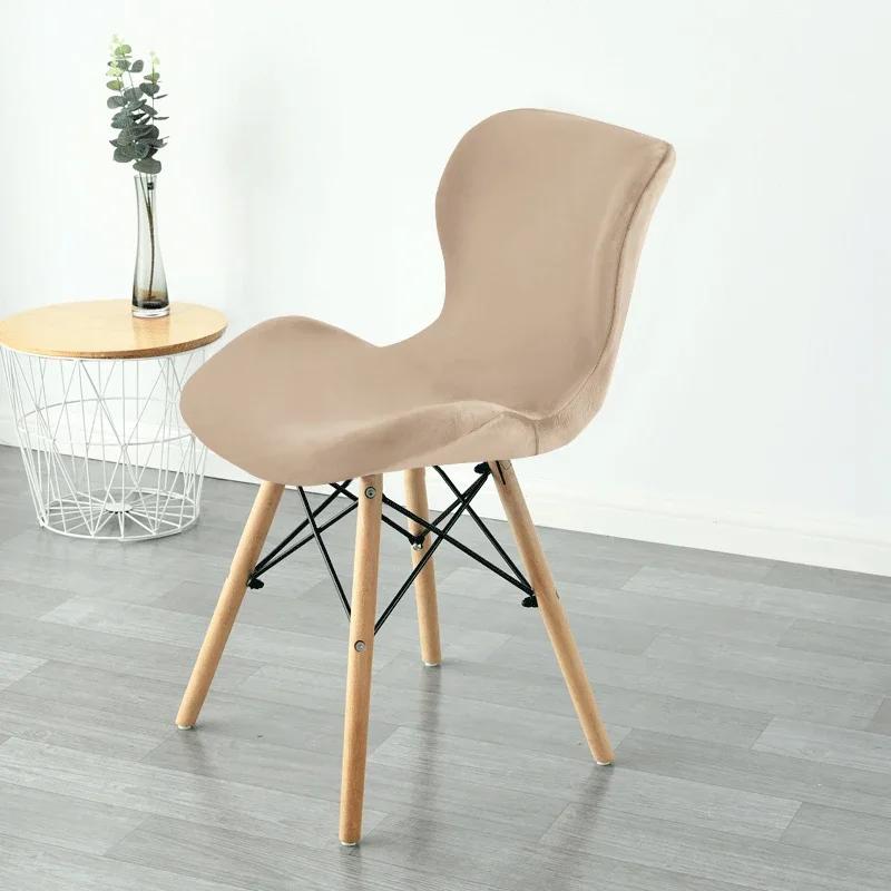 1 buc Husă Scaun Catifea Moale Curbată Huse Scaun Dining Scaun Accent Husa Scaun Funda Silla Asiento Scaun Bar Husă Scaun Bucătărie