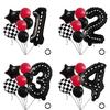 Racing Balloon Bouquet Printing Latex Aluminum Film Digital Birthday Set Venue Background Arrangement