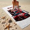 Custom Name Ultra-Soft Beach Towel with Racing Theme,Ideal for Pool - Camping, Diving - Perfect Travel Essential, Vibrant Beach Towel.