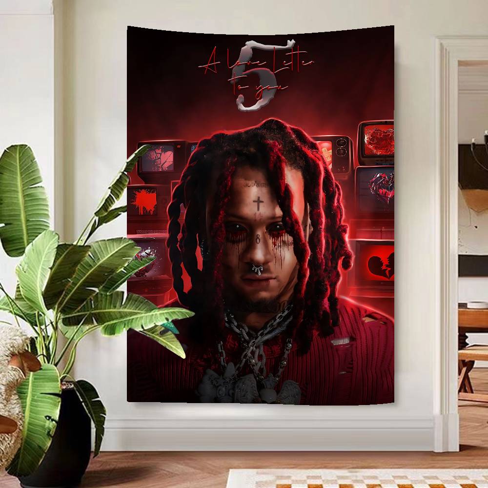 Trippie Rapper Singer Redd Colorful Tapestry Wall Hanging Bohemian Wall Tapestries Mandala Wall Hanging Sheets