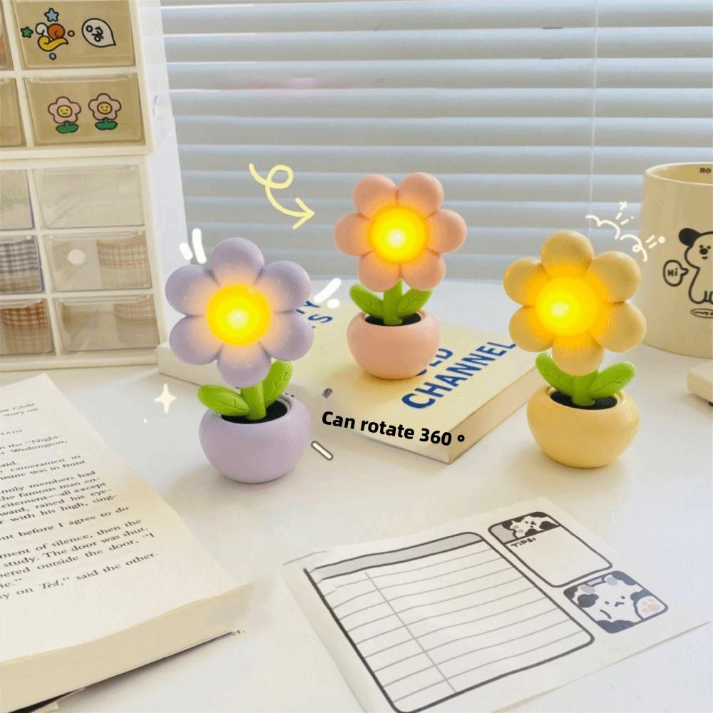 with Battery Flower Night Light LED Ambient Lights New Bedside Lamp  Gift