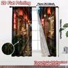 2pcs, 2D FLAT PRINTING Curtains (Without Rod) Lantern Alley(1) Chic Curtains Yarn Curtains Gifts Decorative for Bedroom, Living