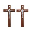 Crocifisso da Parete in Legno Massello Decorazioni Crocifisso Cattolico per Parete Preghiera Cristiana Crocifisso da Tenere Ornamenti per Casa Ufficio
