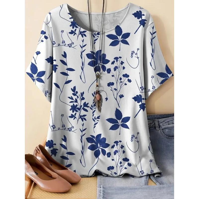 3D Printed Summer Fashion Women's T-shirt Breathable Casual Versatile