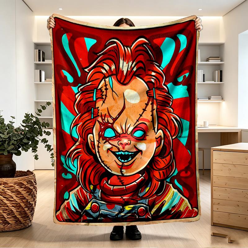 Chucky Print Blanket - Soft & Comfortable, for Bedroom, Travel, Sofa, Home Decoration - Birthday Christmas Gift for Friend