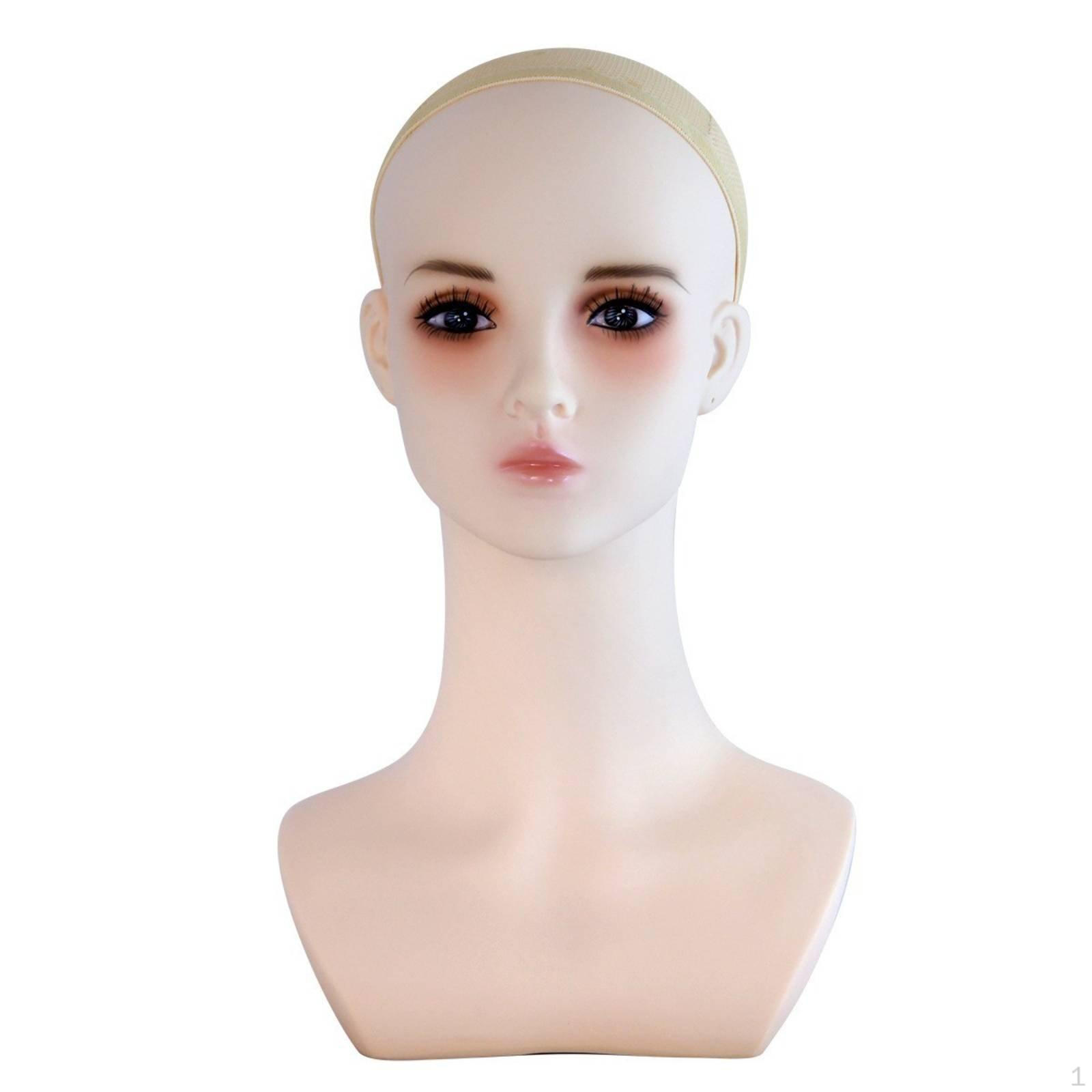 Hair Display Head Short Neck Hairpiece Mannequin Smooth Finished for Salon