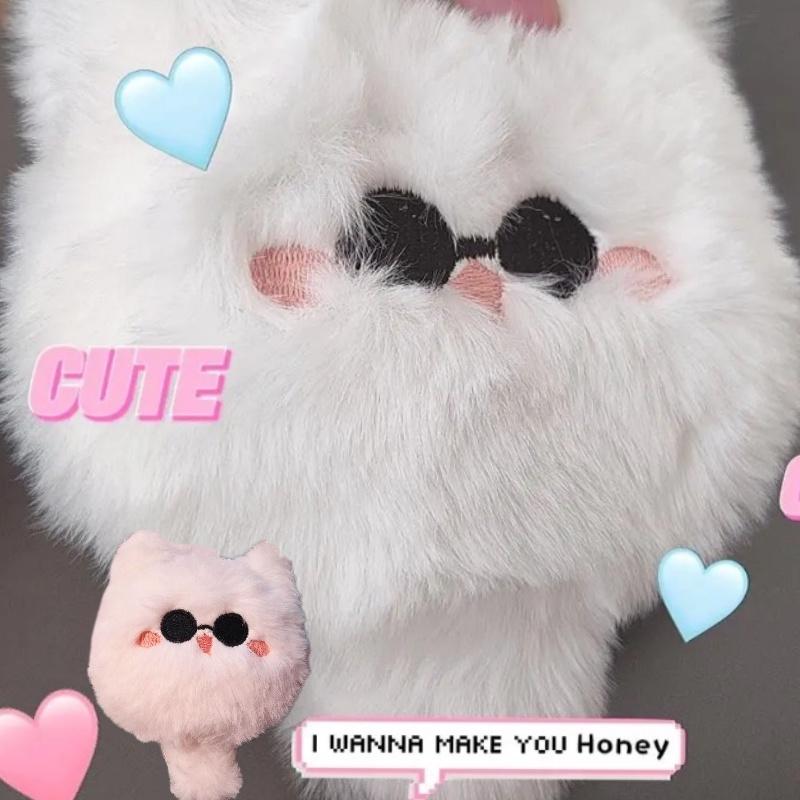 Cute Cat Plush Toy Keychain For Gifts And Decor Adorable Stuffed Animal With Embroidered Features