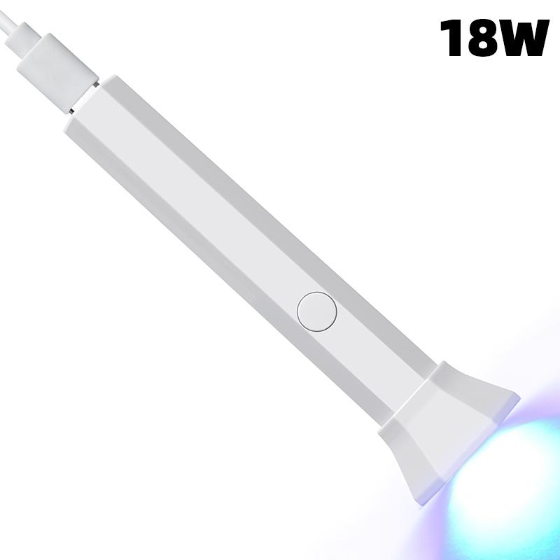 18W Mini UV LED Nail Lamp Portable Nail Lamp Fast Drying Curing Light for Gel Polish USB Rechargeable Home Phototherapy Tools