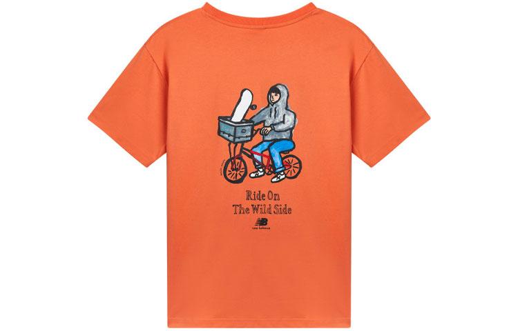 New Balance Graphic Print T Shirt Unisex Orange AMT12343-PKN L
