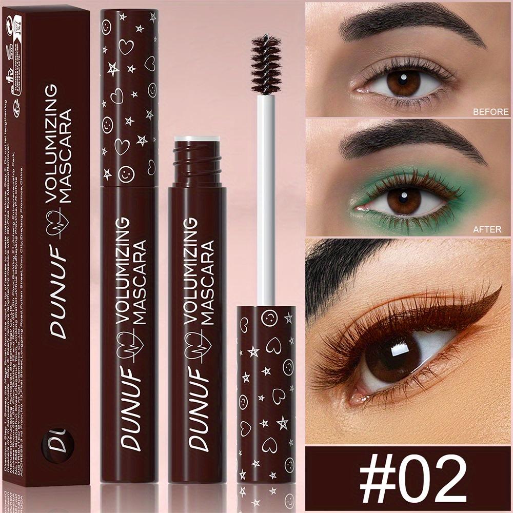 DUNUF Colored Mascara - Long-Wearing, Curling, Volumizing Mascara, Waterproof & Sweatproof, Slim Brush for Precise Application 8 colors