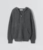Ezio Cozy Wool Blend Hooded Zip-Up Knitwear_Charcoal