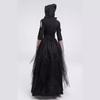 Halloween Adult Female Black V-neck Dress Vampire Ghost Reaper Witch Vampire Witch Costume