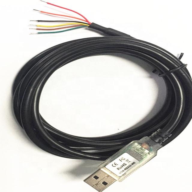 FTDI Dual Chip USB Cable USB-RS232-WE-1800-BT FTDI Chip 1.8m USB to Wire Ended Black Interface Converter Cable 1.8M   USB-RS232-WE-1800-BT-5.0 чёрный