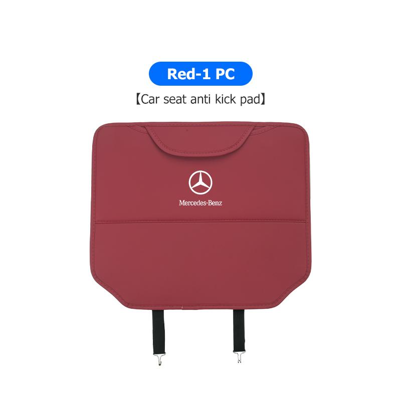 FA03Car Anti-kick Pad Leather Seat Back Protector Anti Scratch Pad For Mercedes Benz W202 W212 W126 W140 W168 W177 CLS GLE GLC GLS
