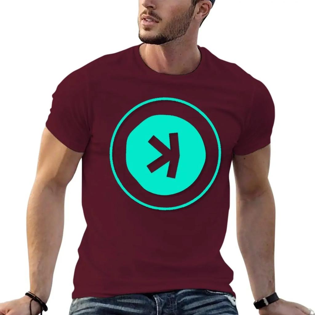 2024 summer t shirt KASPA Coin T-shirt edition korean fashion plain black short sleeves pure cotton tops streetwear