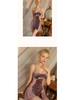 Velvet Lace Mesh Heart Pajama Set: Strappy Nightgown & Robe