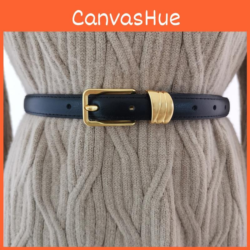 Womens Waist Cowhide Belt With Metal Pin Buckle Dress Suit Belt Shapewear