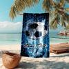 1PC Custom Name Soccer Ball Splash Art Beach Towel Highly Absorbent And Sand-Resistant Towel for Swimming, Pool, Yoga, And Travel Lightweight