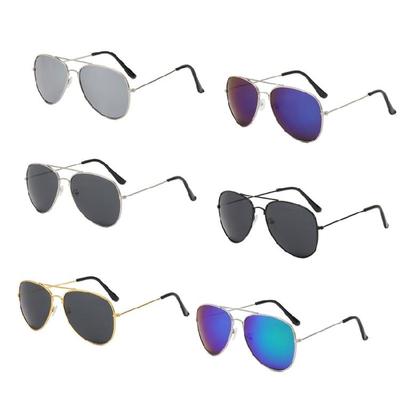 Polarized Eyeglasses With Metal Frame Stylish PC Lens UV400 Sun Protective Glasses Fashion Pilot Glasses for Adult