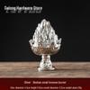 Xiangyun Copper Aromatherapy Incense Burner - Hollow Lotus Design, Three-Legged with Porous Baolian Lantern and Boshan Style.