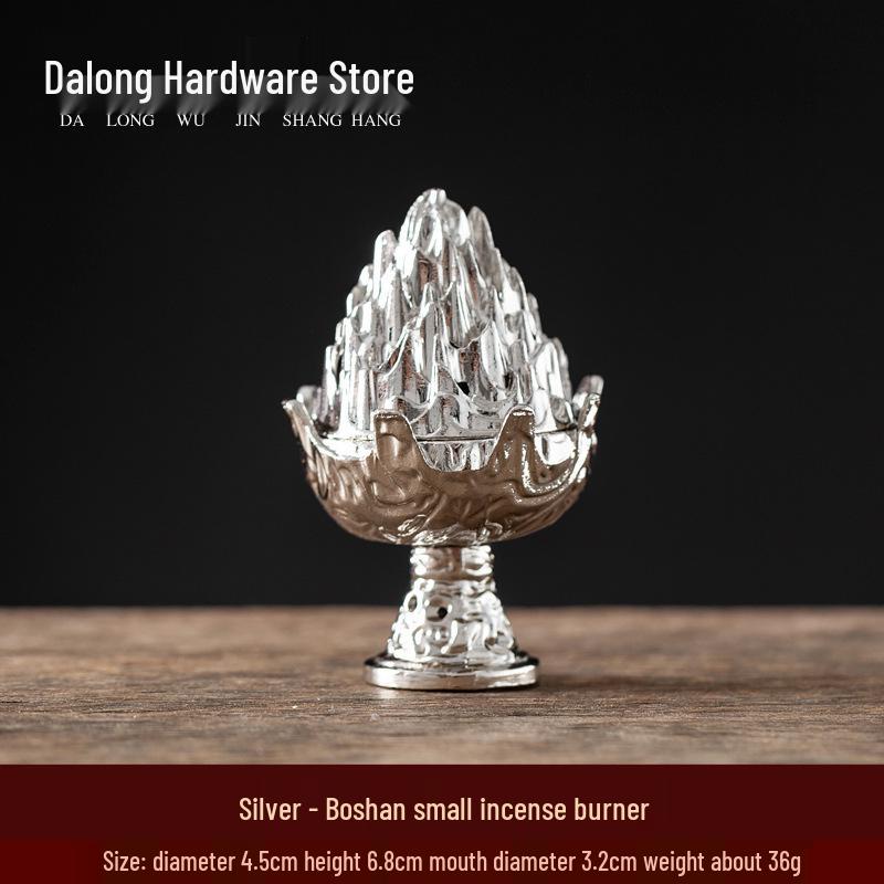 Xiangyun Copper Aromatherapy Incense Burner - Hollow Lotus Design, Three-Legged with Porous Baolian Lantern and Boshan Style.