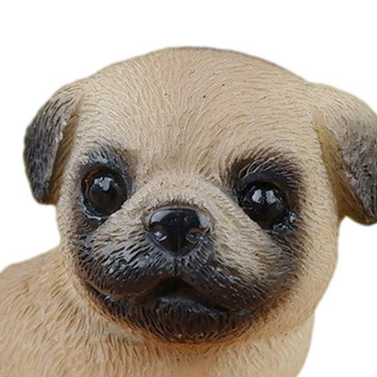 Tiny Dog Figurine Little Pet Resin Ornament Miniature Animal Figures for Micro Fairy Garden Landscape DIY Crafts Aquarium Plant Pot Decor