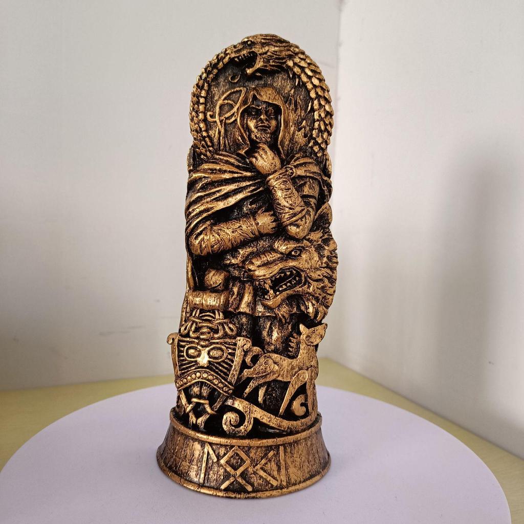 Nordic Mythology Resin Statues: Tree Resin Ornaments for Home & Study Decor