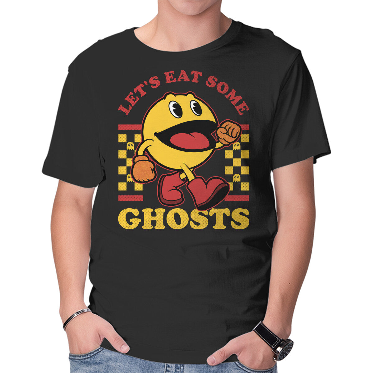 Unisex Crew Neck T-Shirt Game Mascot Ghost Eater Graphic Short Sleeve Casual Tee XS