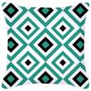 Blue Green Flower Leaf Printed Pillowcase Stripe Geometric Sofa Cushion Cover Home Decor Throw