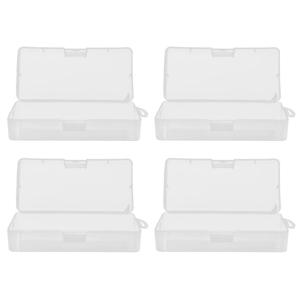 Transparente Aufbewahrungsbox Klarer Kunststoffbehälter mit Klappdeckel für Kleine Gegenstände Bastelperlen