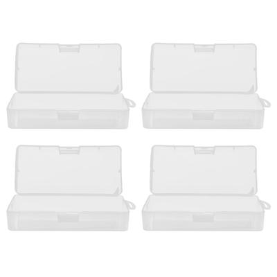 Transparent Storage Box Clear Plastic Container with Hinged Cover for Small ObjectsCrafts Beads