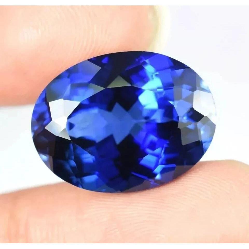 Natural Blue Sapphire Loose Gemstone 35 Ct Oval Cut September Birthstone for Gem Collections