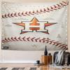 Baseball-Inspired Houston Star Design Pattern Wall Hanging Tapestry Decorative Tapestry Home Decor for Bedroom and Living Room