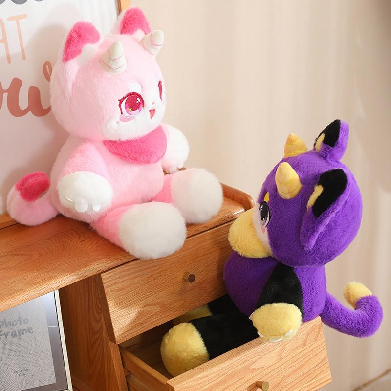 Kawaii Cartoon Phantom Beast Meow Plush Toy Cute Cure Stuffed Doll Room Decor Soft Sofa Pillow For Kids Birthday Xmas Gifts