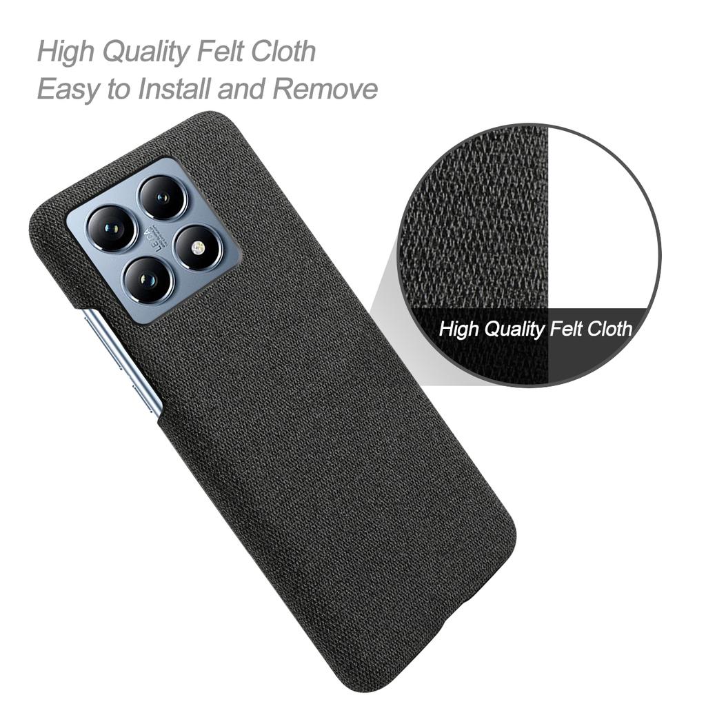 For Xiaomi 14T Pro Case Cloth Texture Anti-Scratch Protective PC Phone Cover