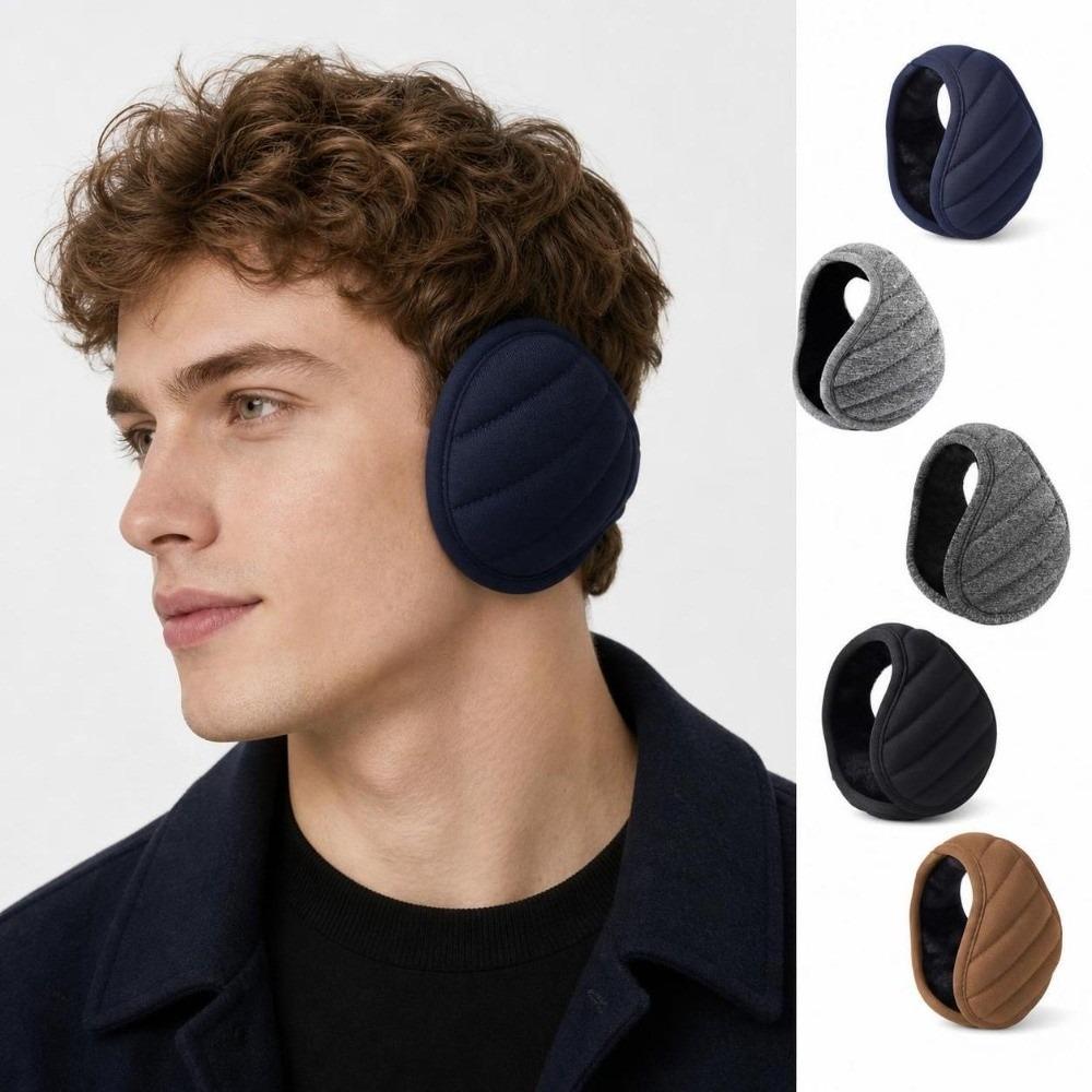 Thick Plush Lined Winter Earmuffs Soft Windproof Ear Covers Portable Plush Earmuffs  Outdoor Use