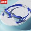 Yuke Myopia Anti-Fog Electroplated Swim Goggles with Earplugs for Adults - Large Frame & HD Vision