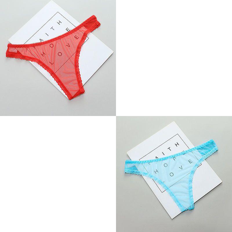 Tanga de Malla Transparente de Tiro Bajo para un Look Sedoso y Coqueto