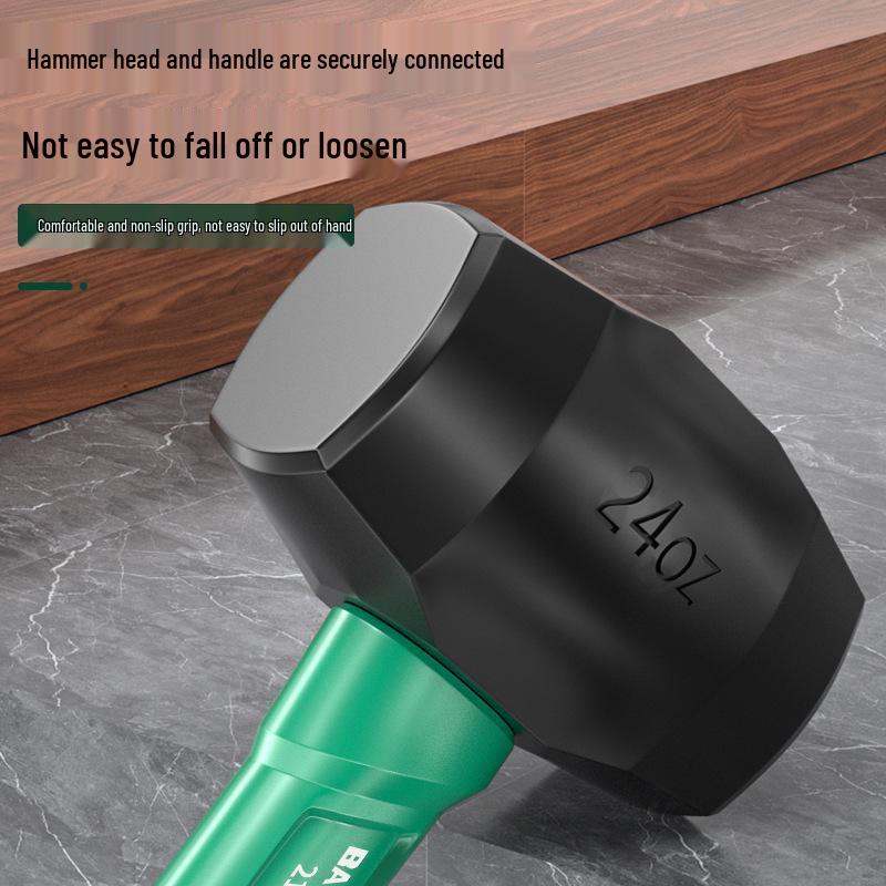 Baolian Shockproof Rubber Hammer - Anti-bend, Industrial Grade, Solid, Multifunctional Installation Tool for Flooring and Tiles.