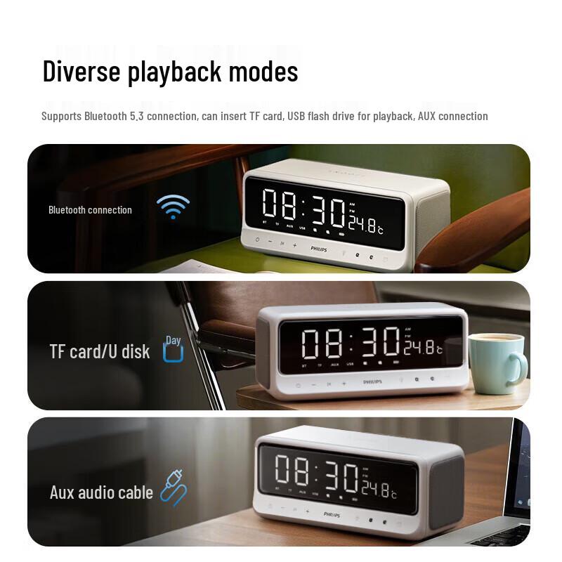 Philips TAS3609 Bluetooth Speaker Alarm Clock