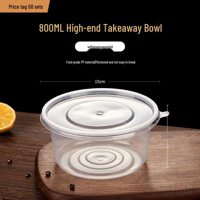 Disposable Round Lunch Box with Cutlery