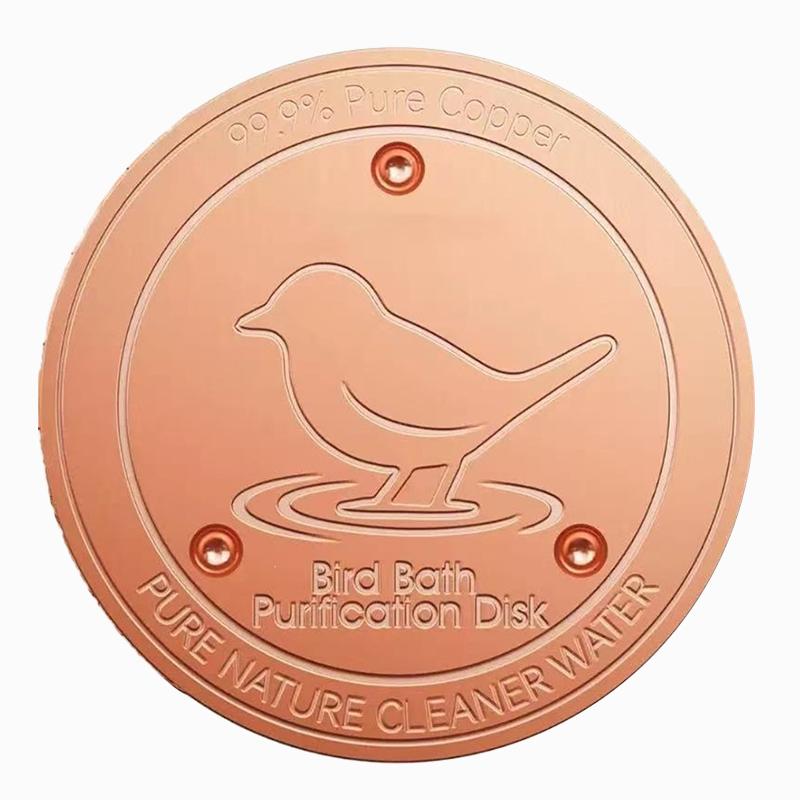 Bird Bath Copper Birdbath Purifier with Triple-Point Support Bath Disk Ornaments Feeder Accessories for Outdoor Bird Baths Bowls