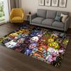 Tapete Cartoon 3D F-FNAF para Quarto Sala Sofá Capacho Decoração de Casa, Tapete para Área de Jogos Infantil Antiderrapante Presente de Natal