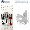 Plastic Pegboard Hooks with Square Hole - Wall-Mounted Tool Rack and Storage Shelf for Hardware Display